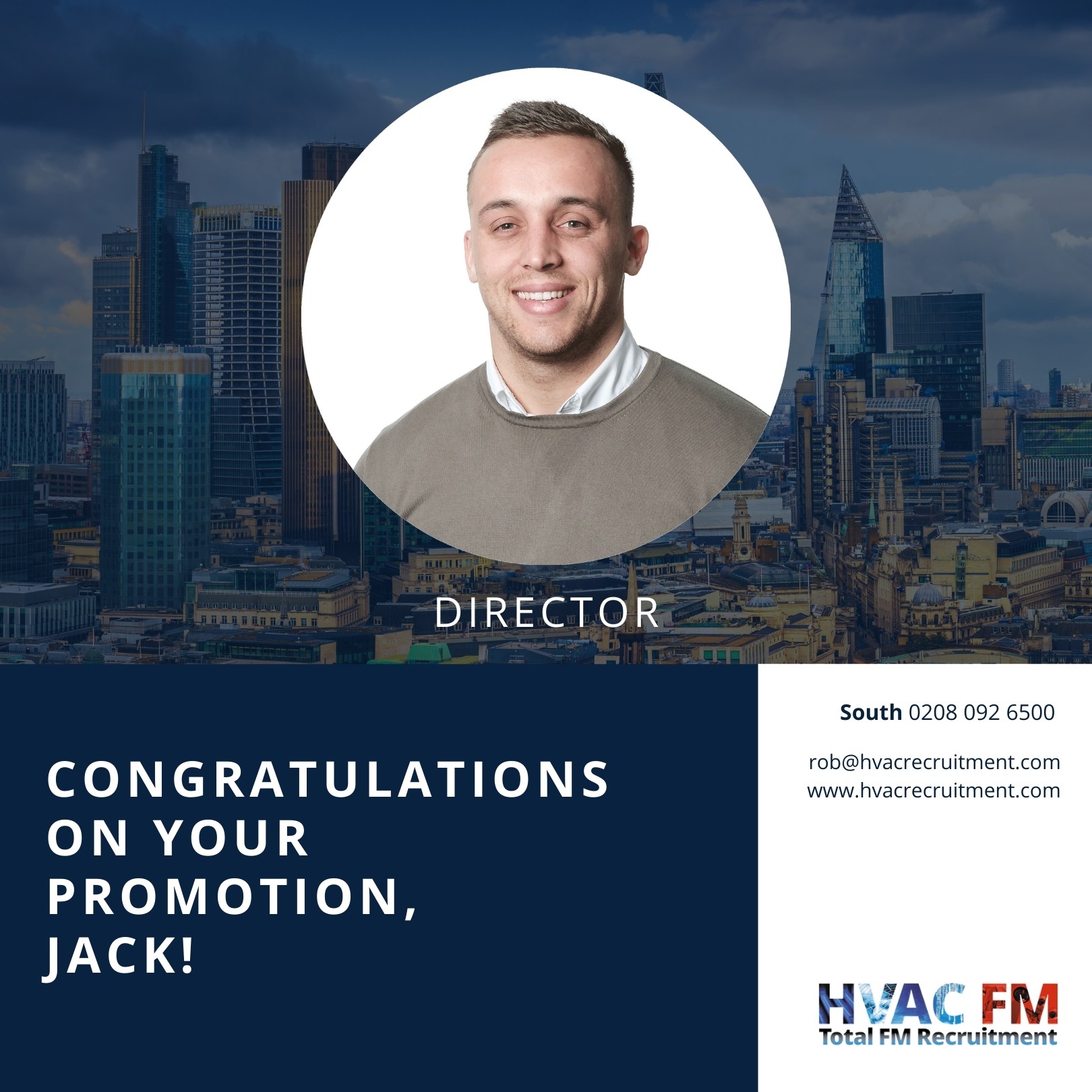 Jack Hughes promoted to Director !
